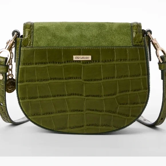 Brahmin Briar Fern Sylvan, Embroidered Green Crossbody Bag. Rare & Unique - Picture 3 of 8